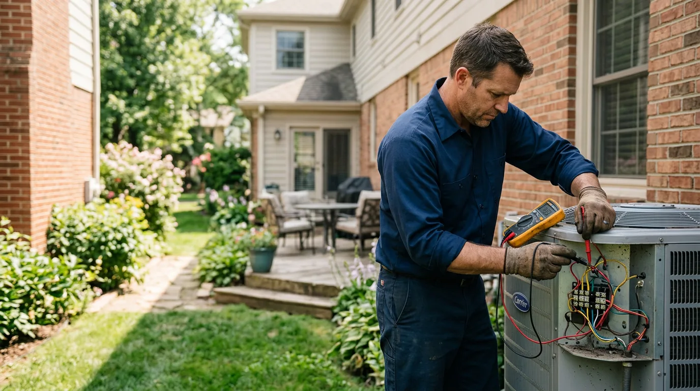 HVAC technician working near Pima, AZ